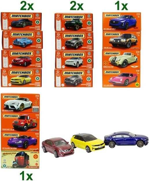 Matchbox Drive your Adventure 24 carros em caixa no display DNK70-9C0H