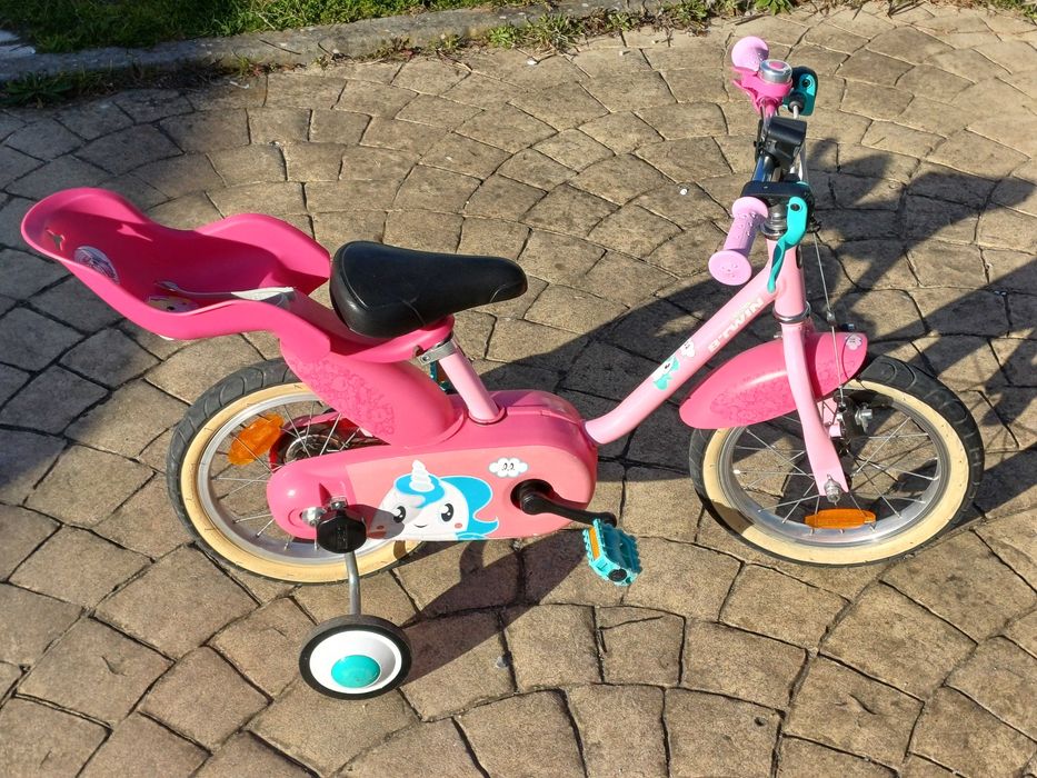 Bicicleta de criança UNICÓRNIO 14 polegadas 3-5 anos DECATHLON