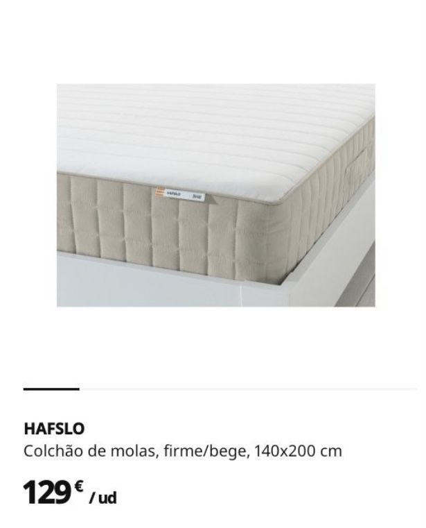 Colchão Ikea Hafslo 140X200