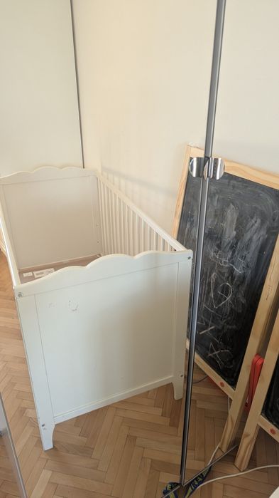 Łóżeczko dziecięce Ikea 3 poziomy hensvik z nowym materacem fiki miki