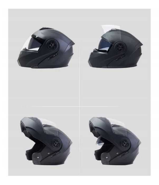 KASK motocyklolowy ze SŁUCHAWKAMI BLUETOOTH XL 61-62cm