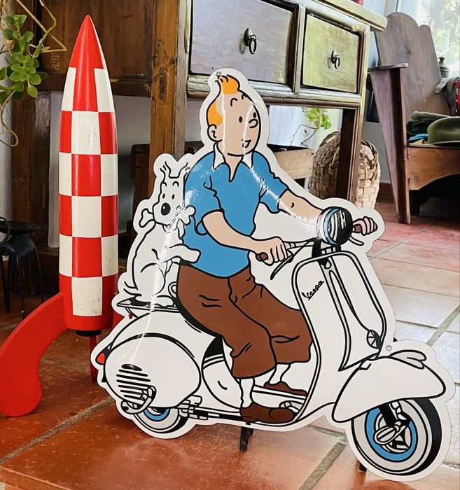 Placa esmaltada Tintin&Milu