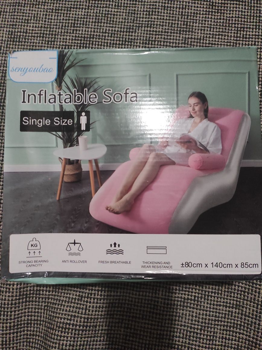 Sofá insuflável novo muito confortável