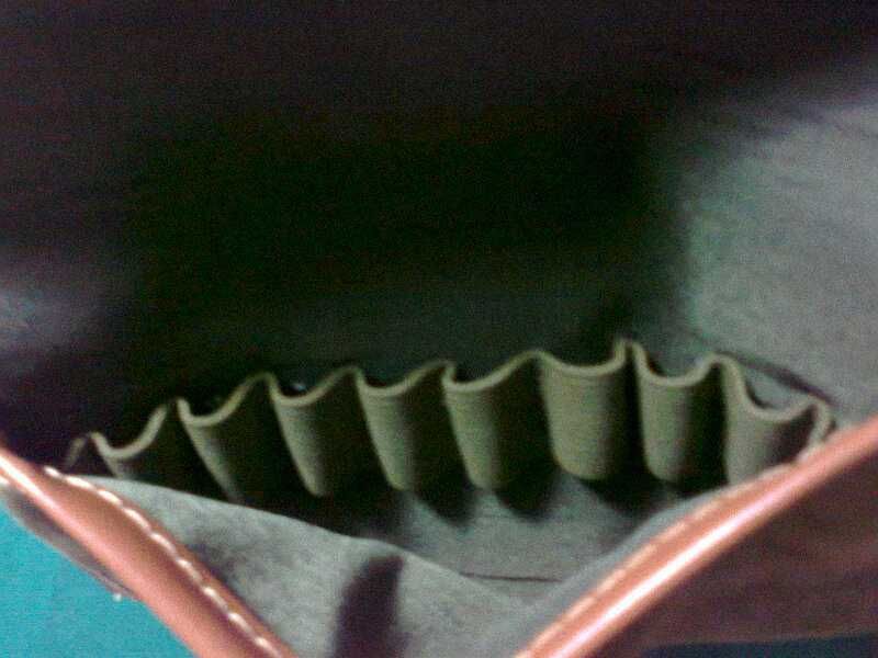 Bolsa Cartucheira para 10 munições de caça grossa, 100% pele - NOVA