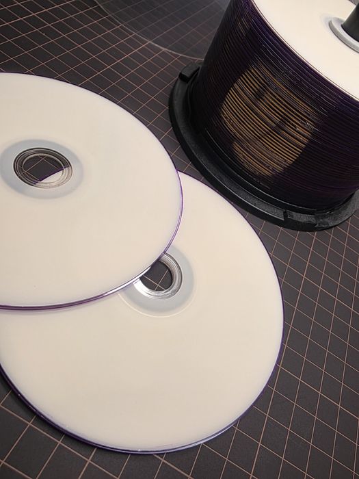 White Inkjet Printable 8X DVD+R DL Double Layer Płytki biała Plyta Pły