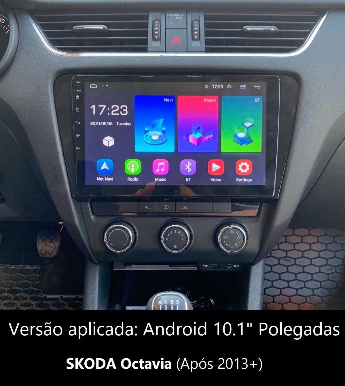 (NOVO) Rádio 2DIN • SKODA Octavia / Yeti / Rapid (4+32GB) • Android