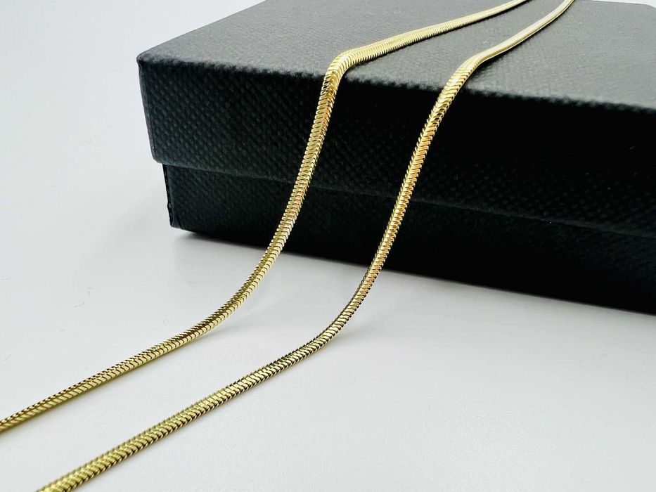 Złoty Łańcuszek Żmijka 585 Cechowany 2,1 mm 50 cm