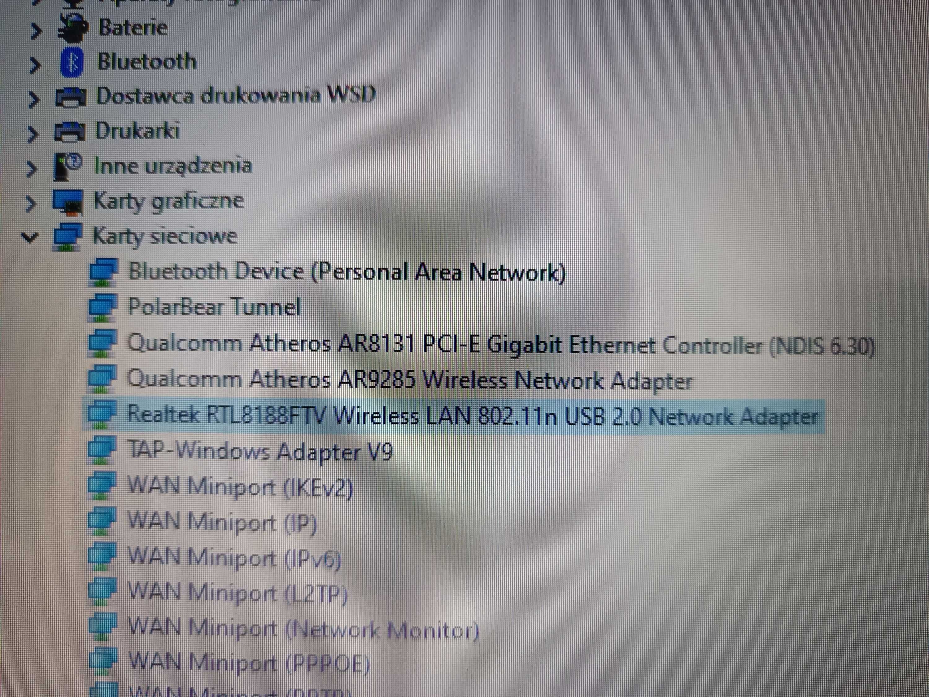 REALTEK RTL8188FTV Wireless LAN 802.11n USB 2.0