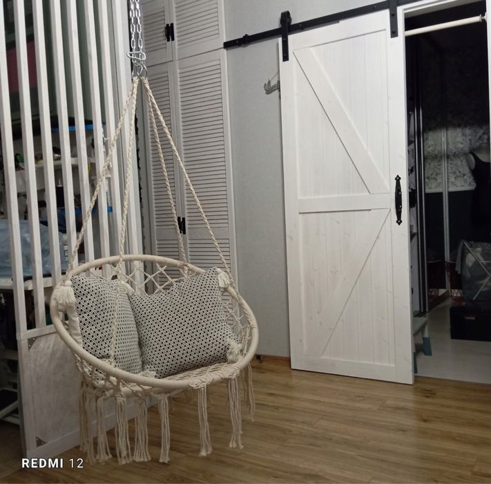 Fotel Wiszący Bocianie Gniazdo Huśtawka Ogrodowa Boho 120 Cm