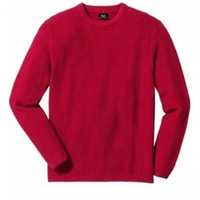 Bonprix Czerwony Strukturalny Sweter Pullover Długi Rękaw 72-74 5XL