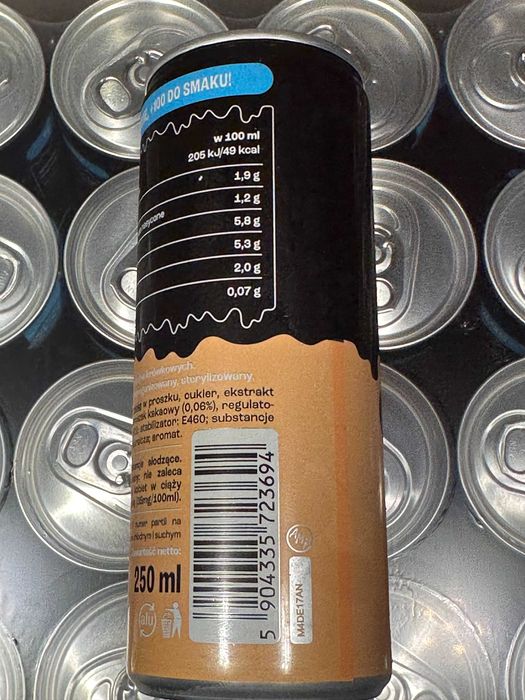 GBS Caffé Latte o smaku Lodów Krówkowych 250 ml zestaw  20 puszek