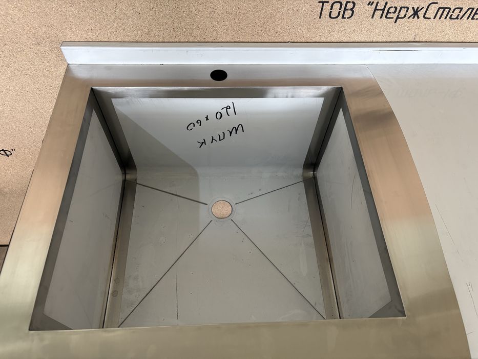 Стіл мийка з нержавійки