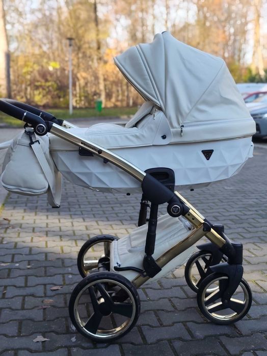 Bardzo ładny wózek 3w1 Junama Diamond Fluo Line V3