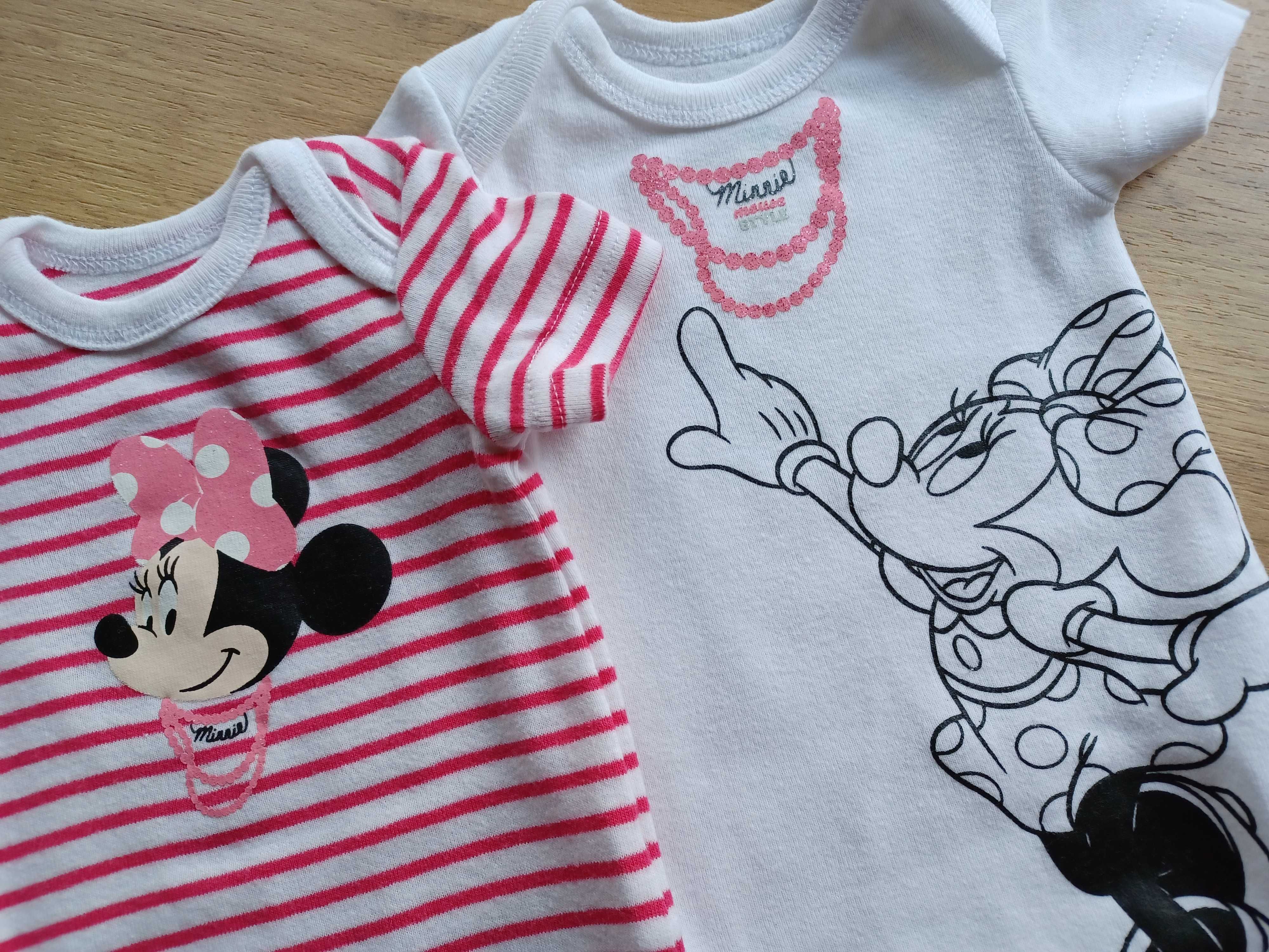 Body dla dziewczynki 3msc krótki rękaw ze SMYKA Minnie Disney r.62