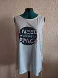 bluzka, t-shirt, koszulka bez rękawów i need more space nasa oversize