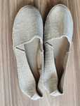Buty damskie materiałowe, złote