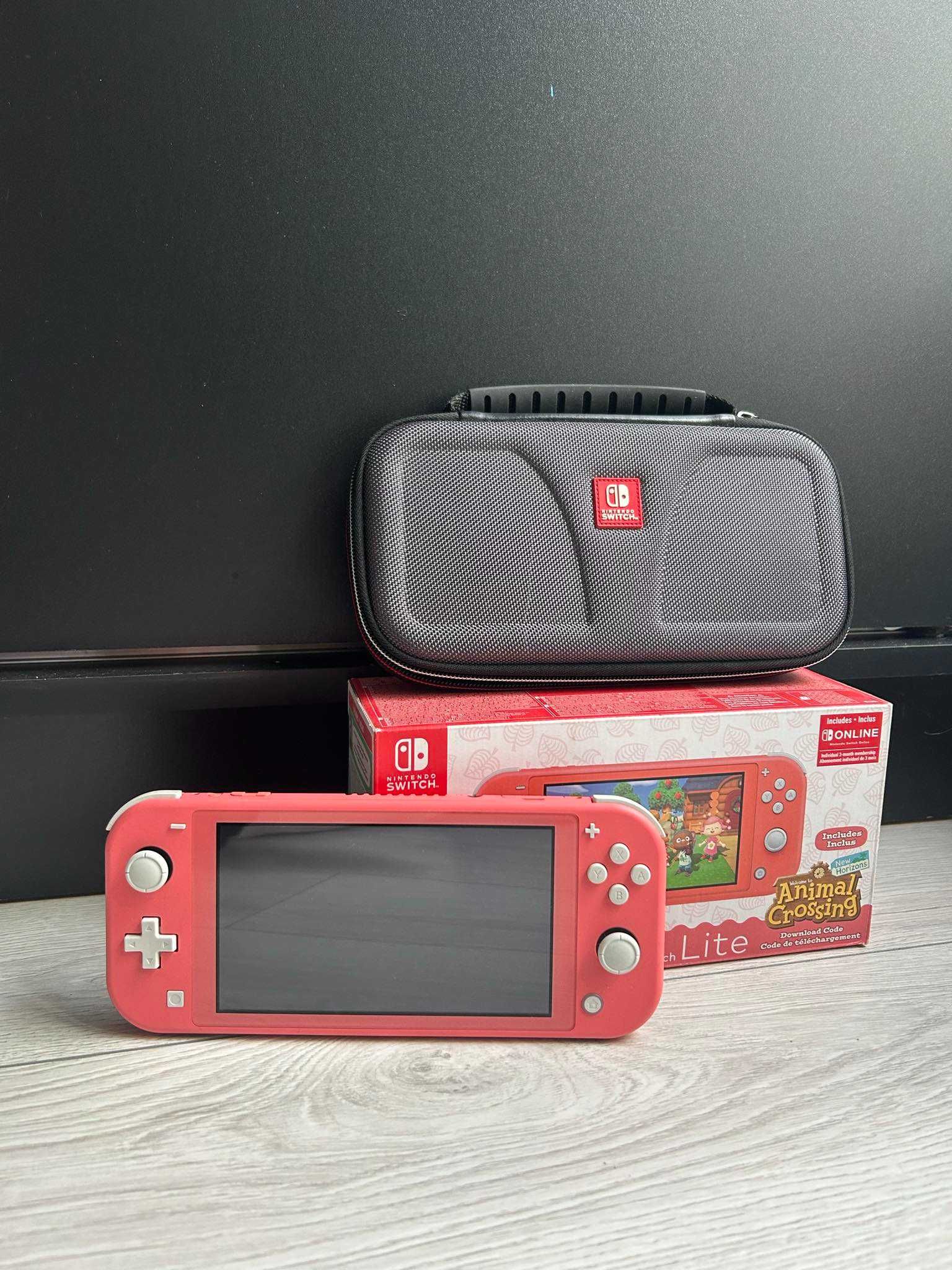 Konsola Nintendo Switch lite coral + gra Animal Crossing