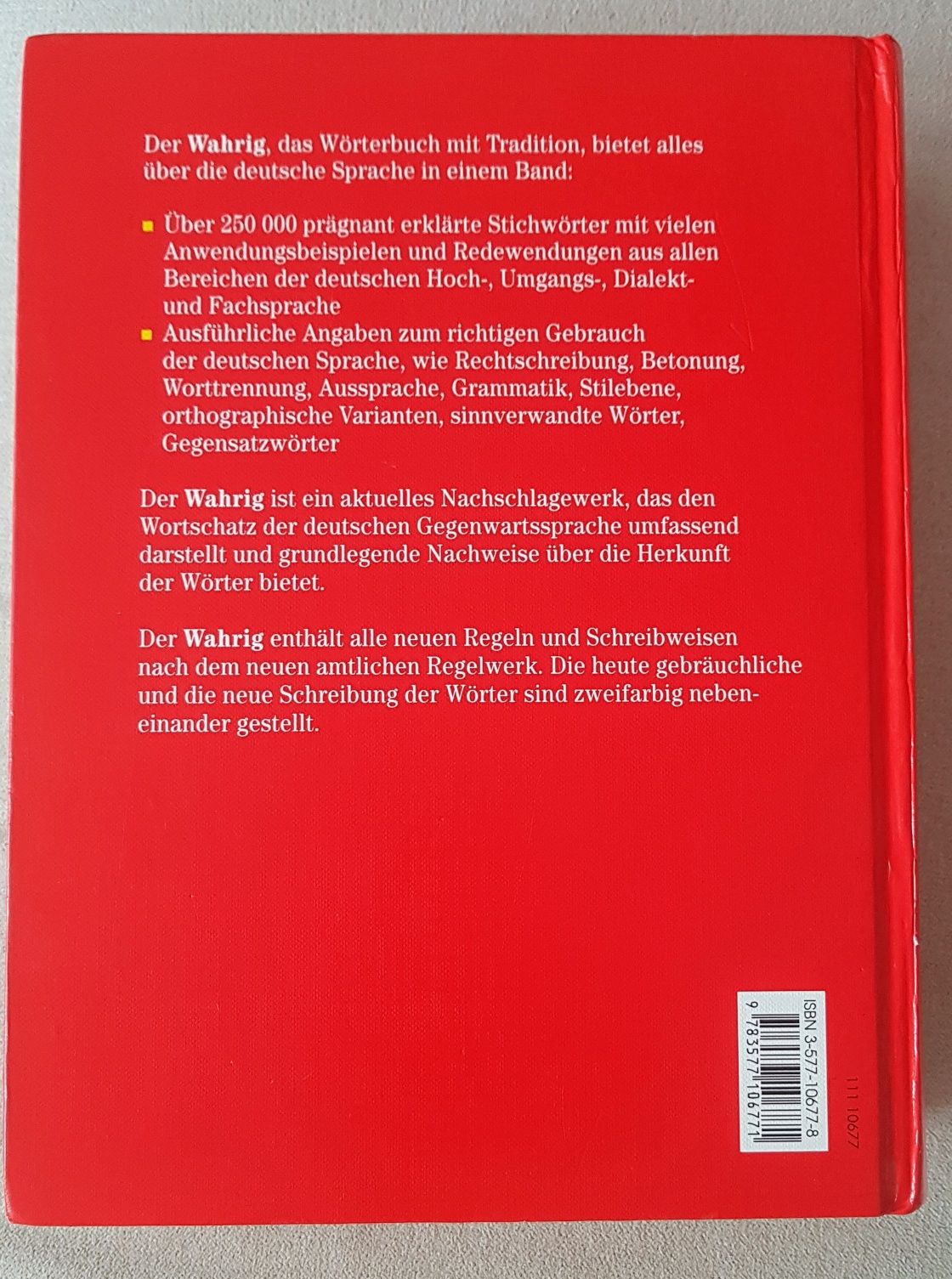 Słownik języka niemieckiego. Wahrig Deutsches Wörterbuch.