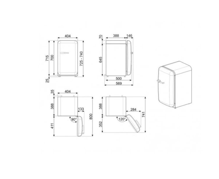 Mini lodówka Mini bar chłodziarka Smeg nowa