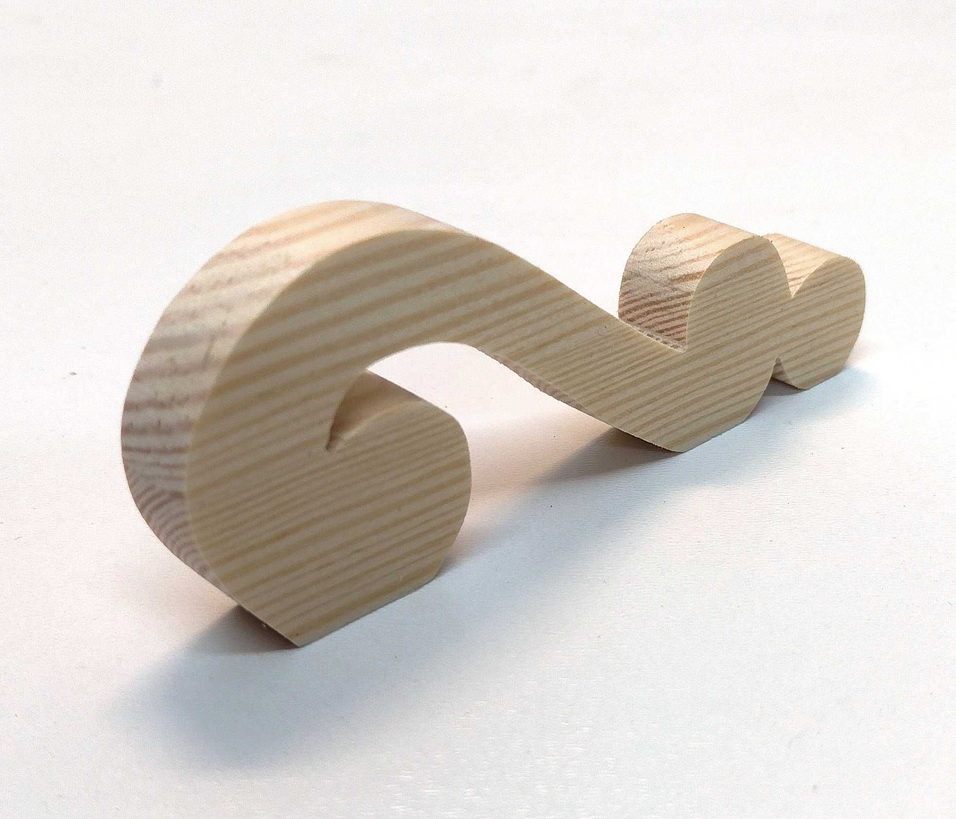 ornament drewniany dekor 10x4cm rzeźba ozdoba 2 SZTUKI