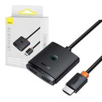 Adapter Hdmi Baseus 2W1 Z Kablem 1M (Czarny)