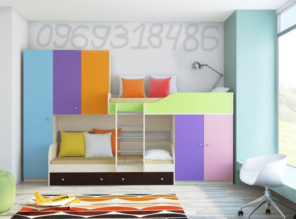 Двухъярусная кровать чердак