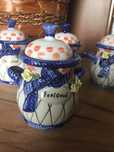 Ceramiczne pojemniczki na przyprawy Vintage