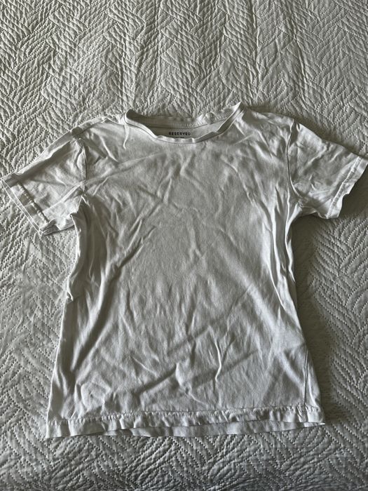 Biały t-shirt, reserved rozm.134
