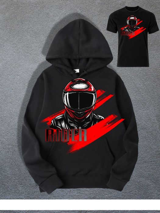 Худи с принтом на мото тему