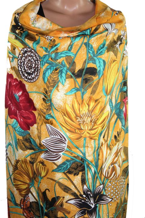 C1-8 Ogromna Jedwabna Chusta SILK Prezent 130x130