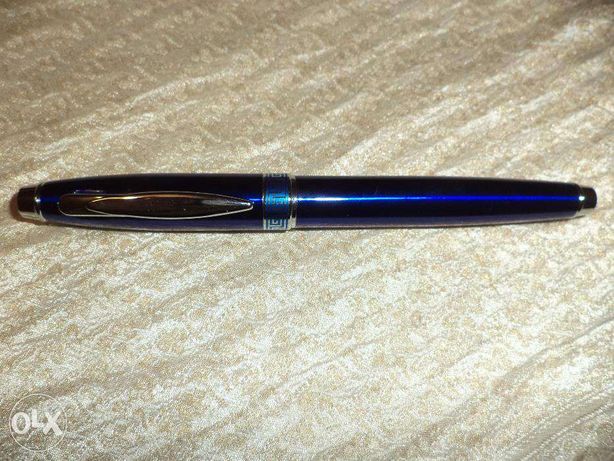 caneta aparo azul com aro trabalhado