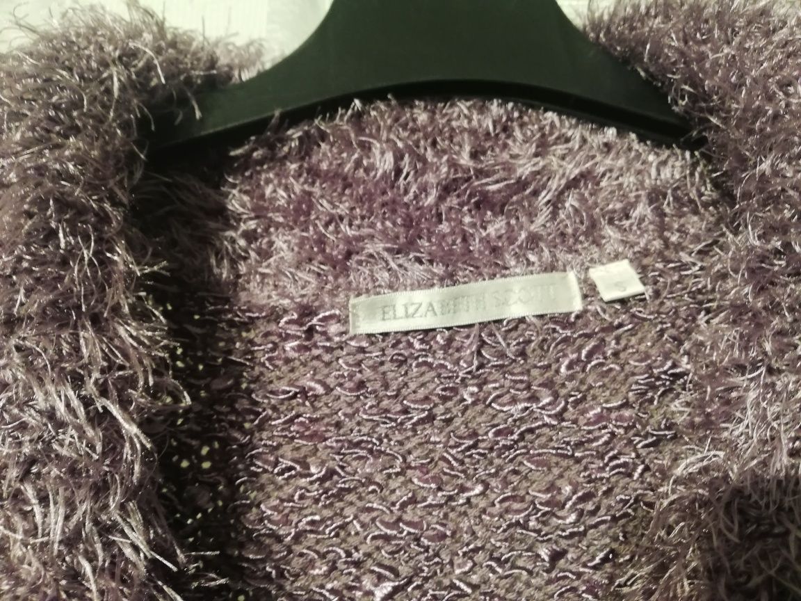 Sweter wrzosowy z kołnierzem