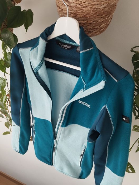 Ciepła bluza z suwakiem, turkusowa, z kieszeniami r.34 XS Regatta