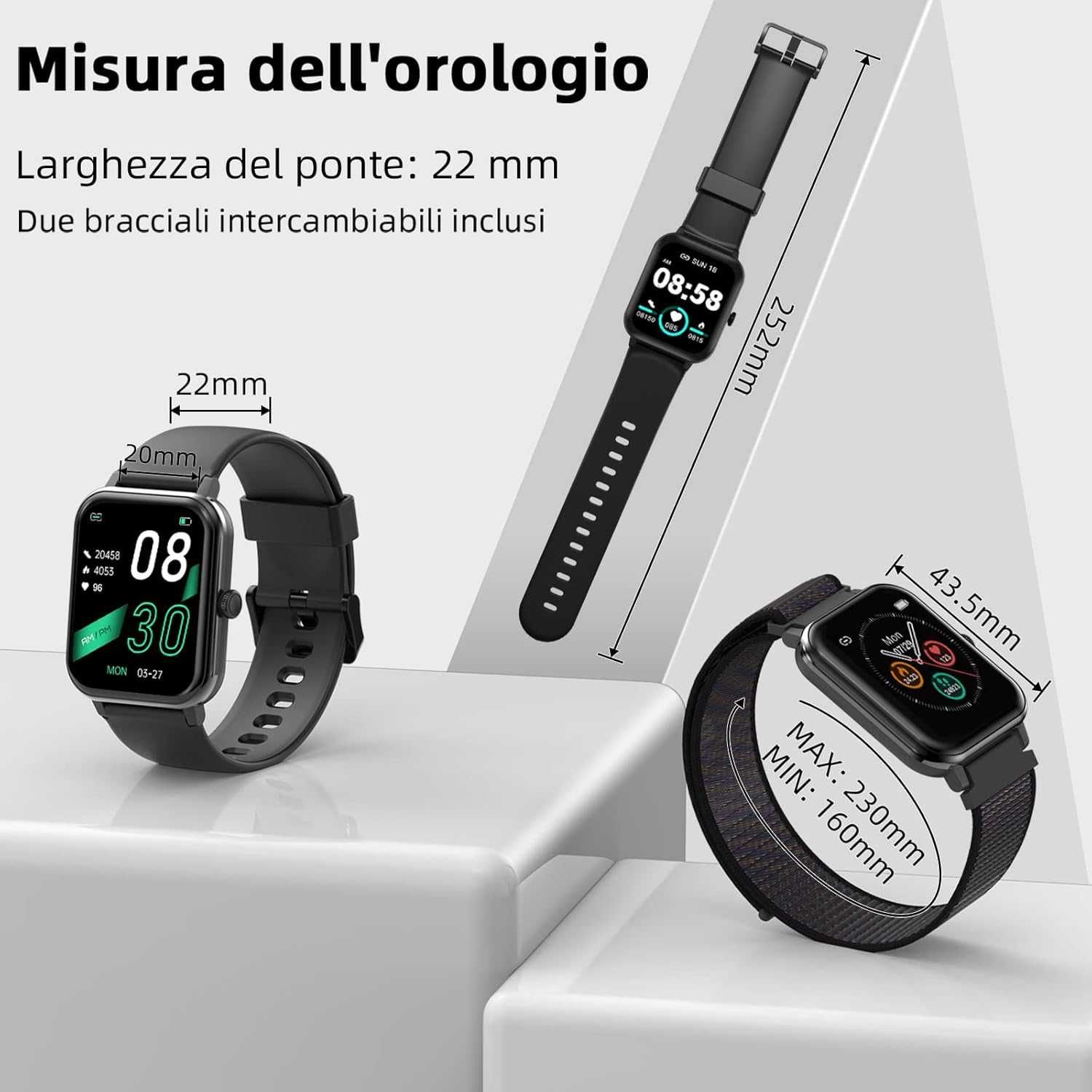 Blackview R3 PRO smartwatch tętno sen SpO2  temperatura IP68 pogoda