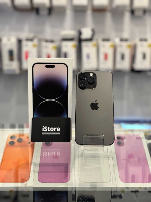 iPhone 14 PRO MAX • 256 GB • Space Black • 100% bateria • GWARANCJA •