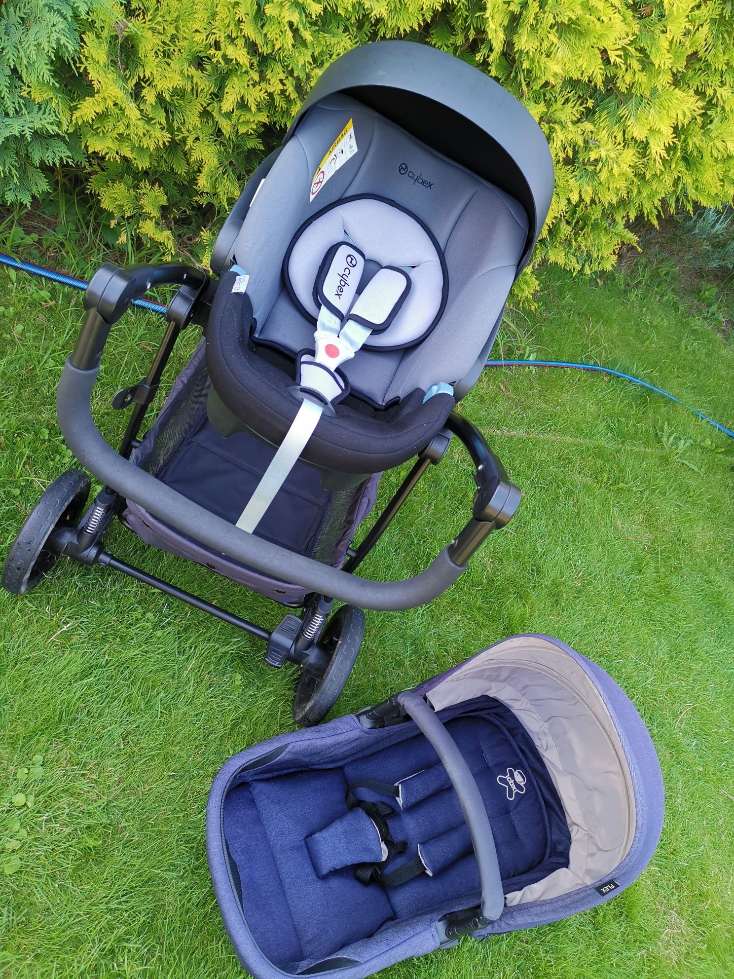 Wózek dziecięcy Cybex + nosidełko z funkcją fotelika samochodowego