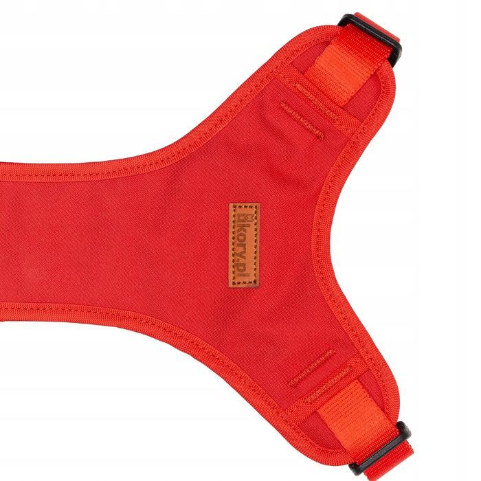 bezuciskowe szelki z regulacją dla kota czerwone bez wzoru gładkie