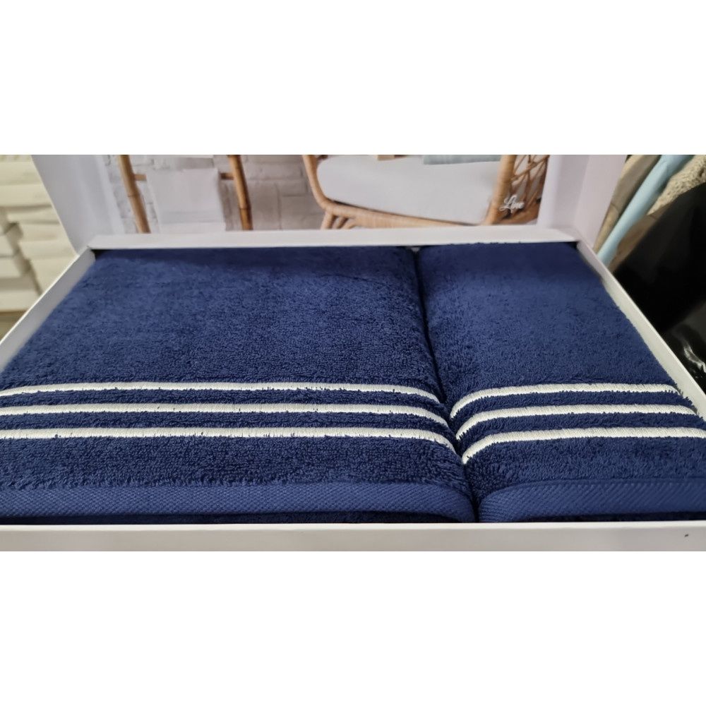 Наборы полотенец Tivolyo Home Marine однотонные 50*100;75*150