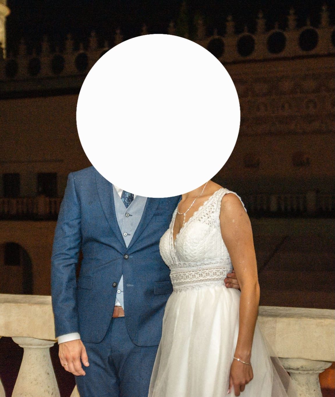 Suknia ślubna boho koronka dla wysokich Pań