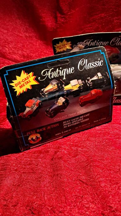 Lote Antique Classic – Carros Clássicos Die-Cast – Pull Back – Vintage