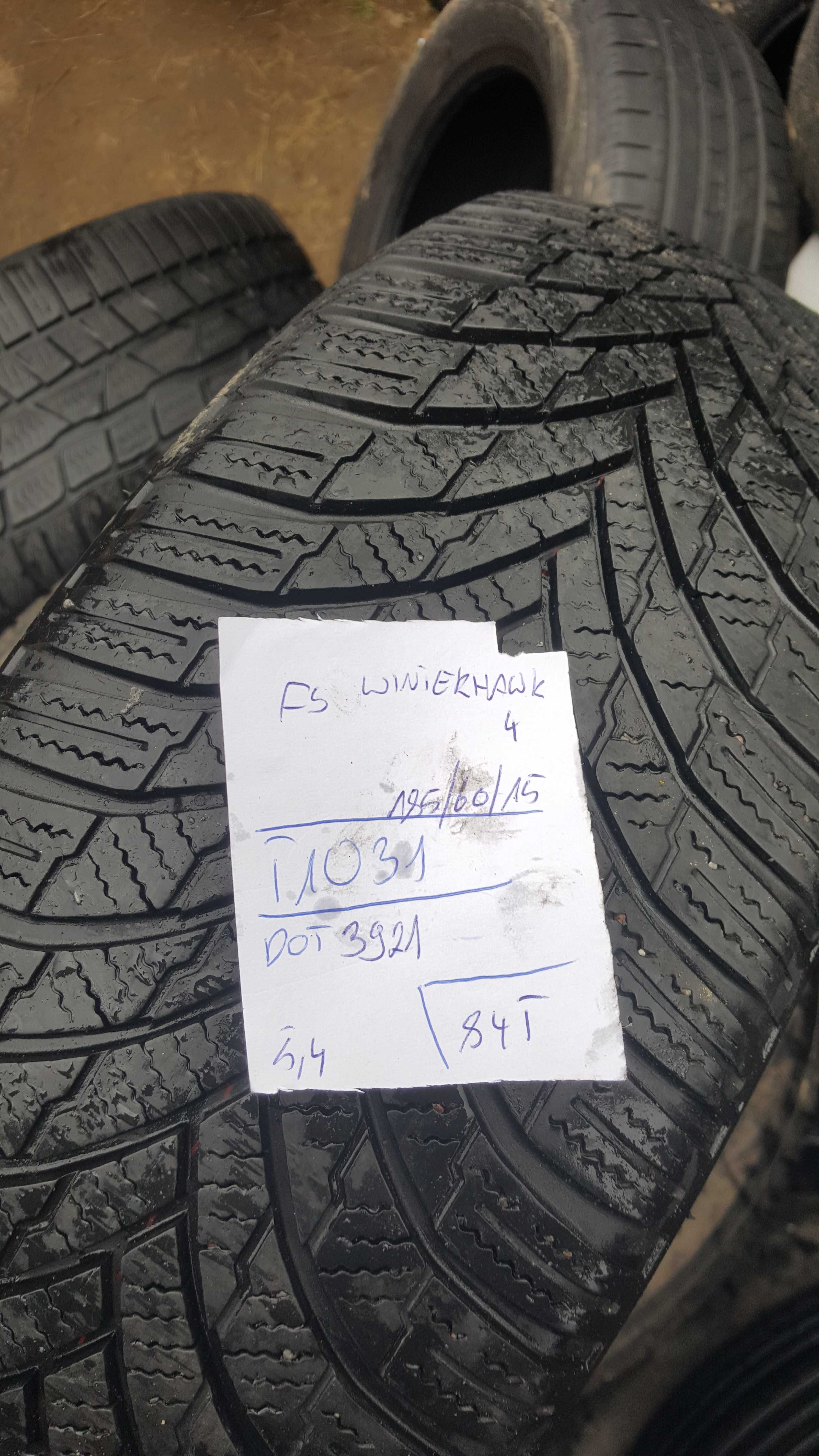 Firestone 185/60 r15 WinterHawk 4 /// 5,4mm!!! 2022r wysyłka GRATIS