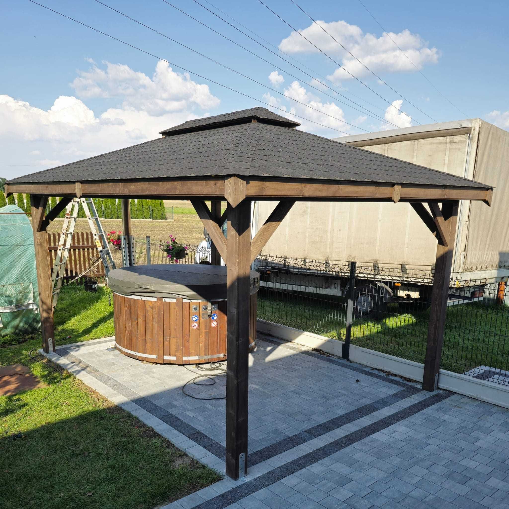 Altana ogrodowa MALTA 3x4 altanka wiata pergola zadaszenie słupy 12x12