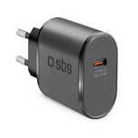 Ładowarka sieciowa SBS TETR1CPD25/25W USB-C z Power Delivery - czarna