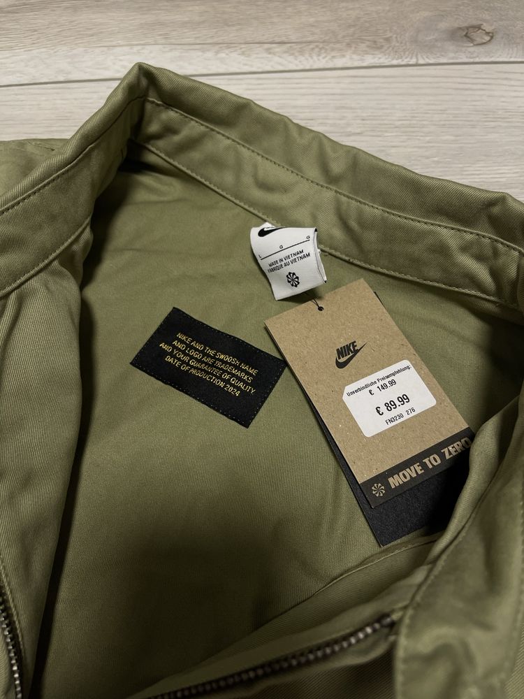 Куртка nike life men’s woven harrington jacket найк
