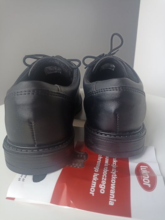 Nowe skórzane półbuty do garnituru pracy dla służb Lukmor 42/26,5cm