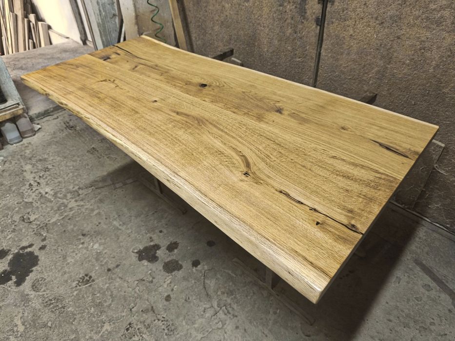 Blat dębowy •live Edge 185x82• na stół biurko ławę