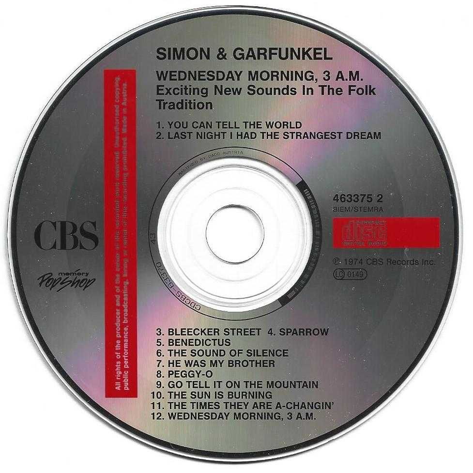 Simon & Garfunkel - - - - - Wednesday Morning, 3 A.M. - - - - - CD