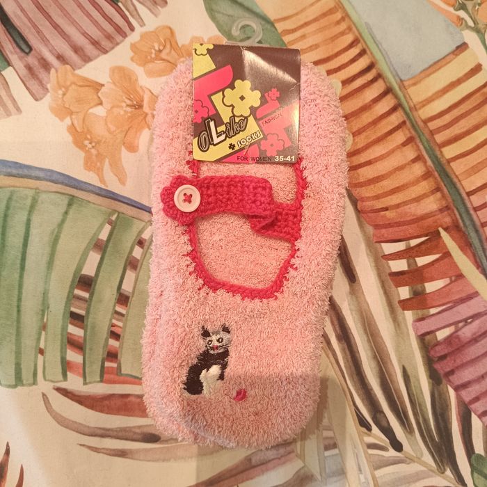 Nowe, ciepłe skarpety ala baleriny, antypoślizgowe