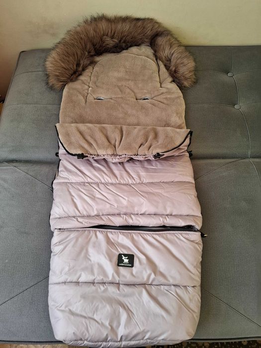 Śpiwór ocieplany z futerkiem do wózka