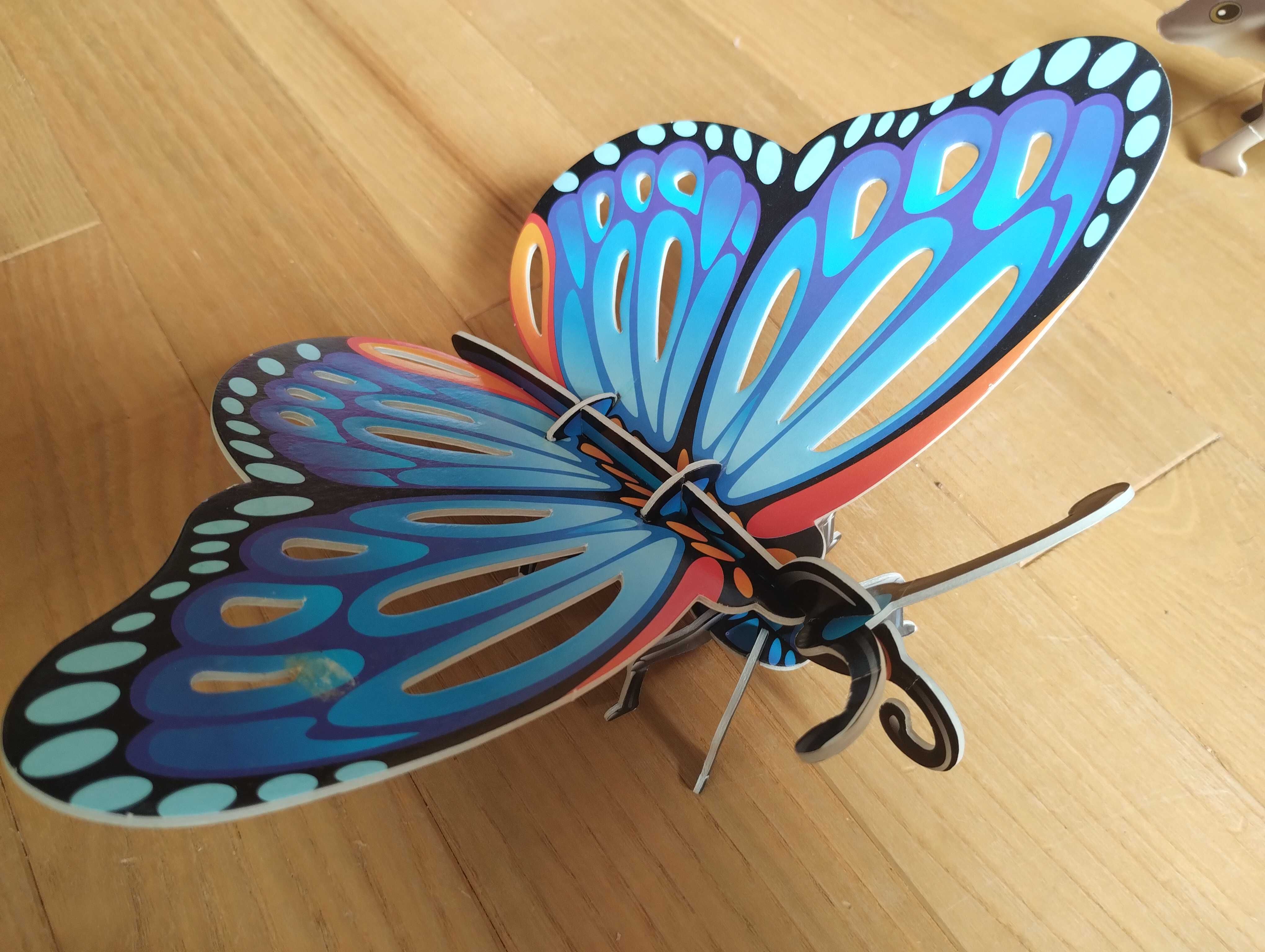 Układanka puzzle 3D, owady do składania: motyl, biedronka, pasikonik